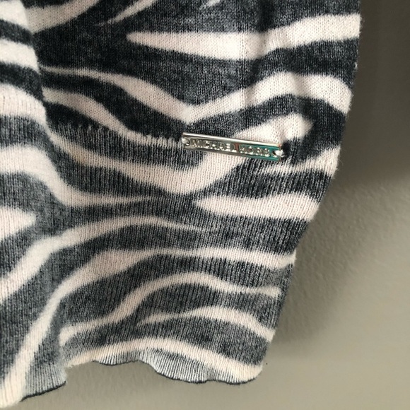Michael Kors Zebra Print Long Sleeve Black/White Sz XS - Picture 7 of 8